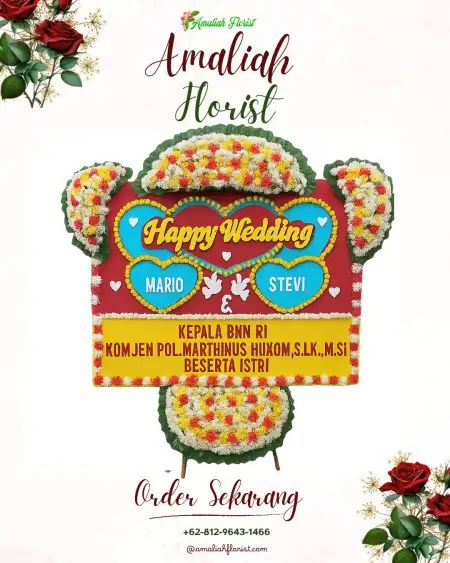 Papan Bunga Pernikahan Batan